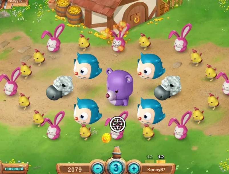 Đồ họa và hệ thống thú cưng siêu dễ thương của game Fu Farm